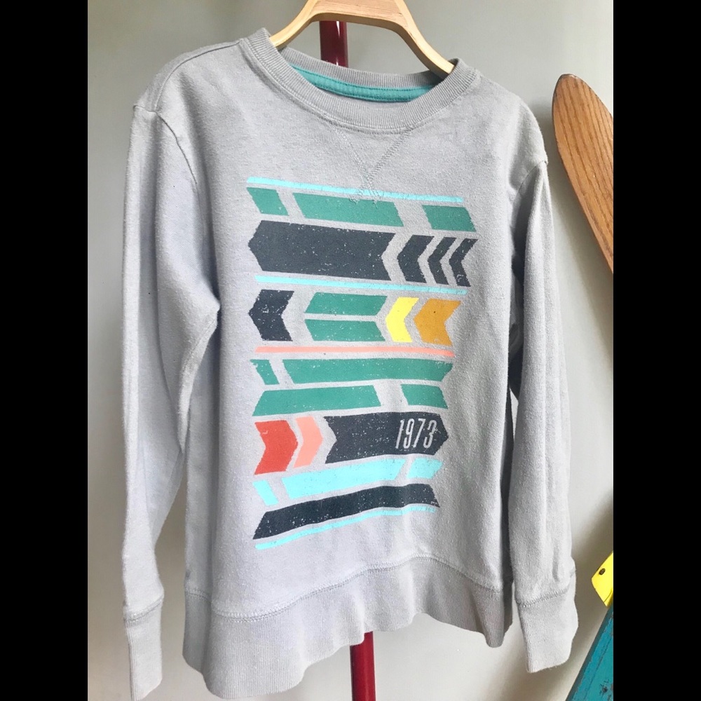 Cherokee Gray Chevron Long Sleeve T-Shirt Boys